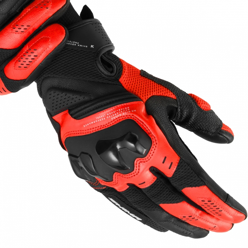 Shima Spark 3.0 mootorratta kindad fluo punased