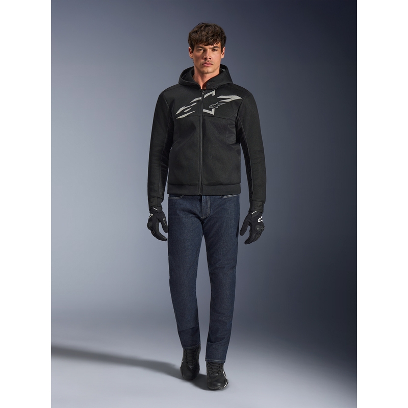 Alpinestars Chrome Superairflow mootorratta dressipluus must-tumehall-valge