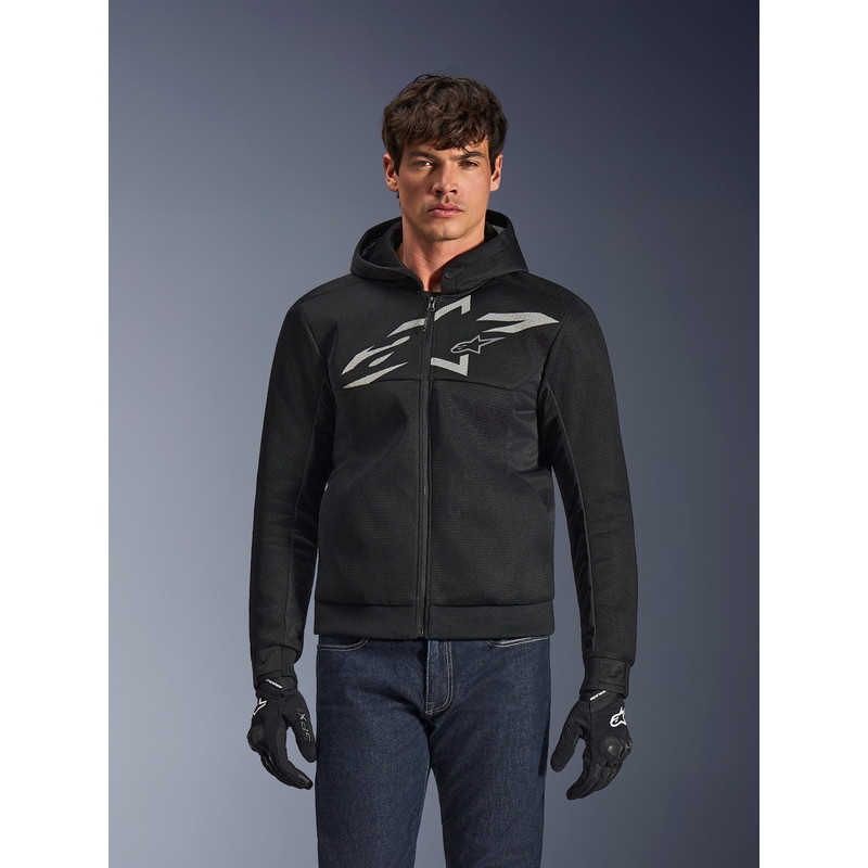 Alpinestars Chrome Superairflow mootorratta dressipluus must-tumehall-valge