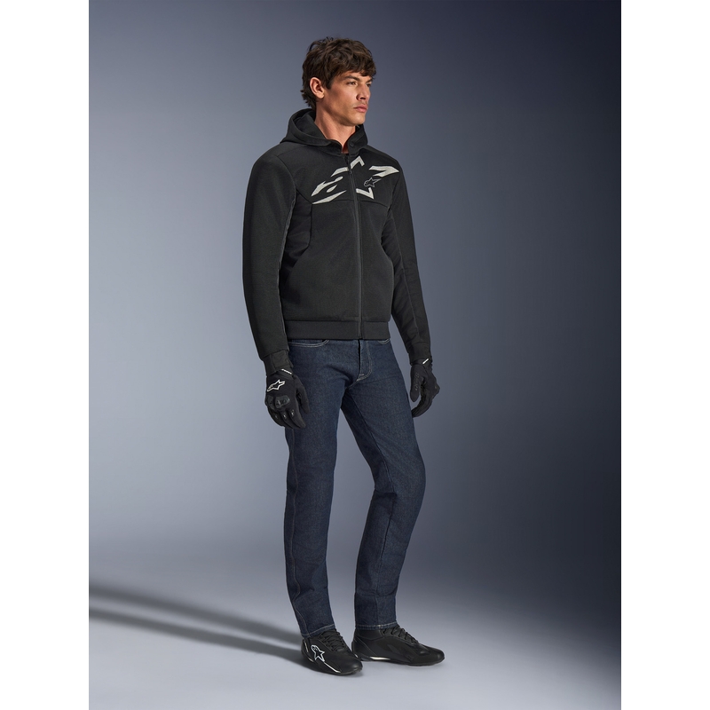 Alpinestars Chrome Superairflow mootorratta dressipluus must-tumehall-valge