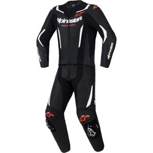 Alpinestars GP Force V2 kaheosaline nahkkombinesoon must-valge-fluopunane