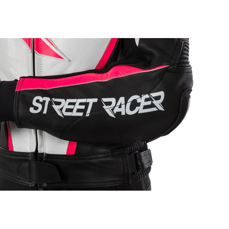 Naiste Jumpsuit Street Racer Kiara must-valge-fluo roosa allahindlus