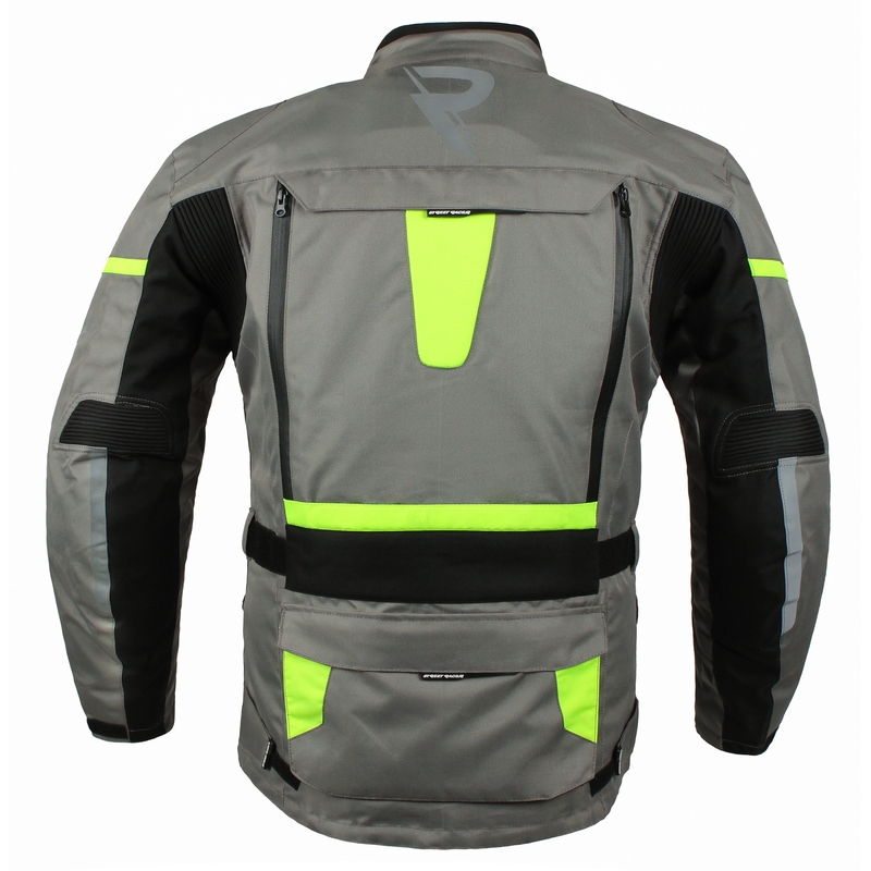 Bunda na motorku Street Racer Rocket šedo-černo-fluo žlutá výprodej