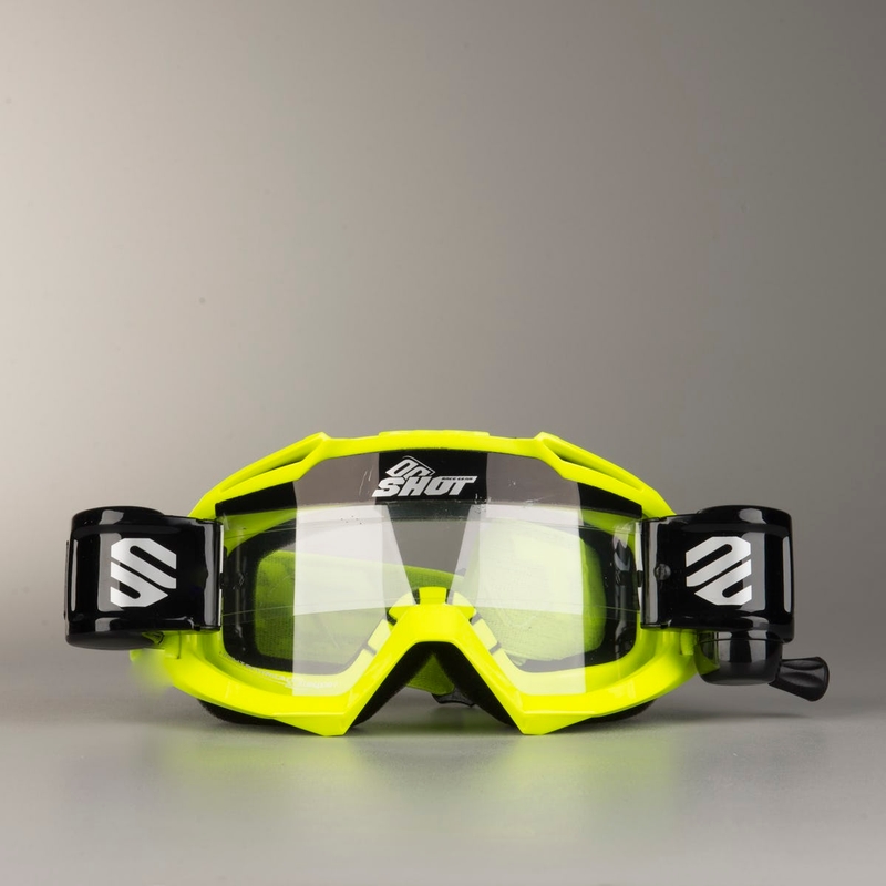 Motokrosové brýle Shot Assault Roll-Off fluo žluté