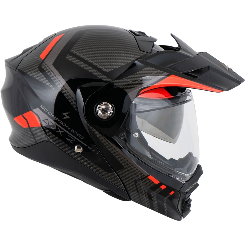Scorpion ADX-2 LEWIS ülespööratav mootorrattakiiver must-punane