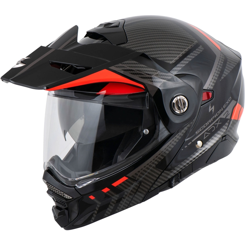 Scorpion ADX-2 LEWIS ülespööratav mootorrattakiiver must-punane