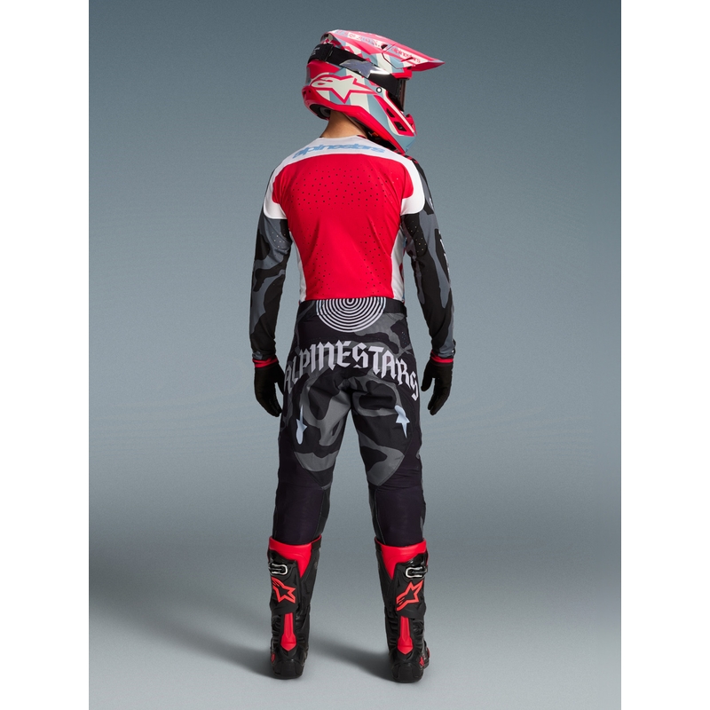 Alpinestars Techstar Limited Edition Beast Coast motokrossipüksid hall-must-oranžid