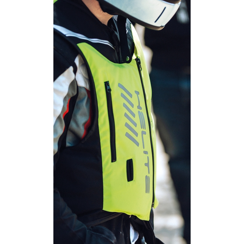 Helite Double Turtle Hivis turvapadjaga vest roheline-kollane