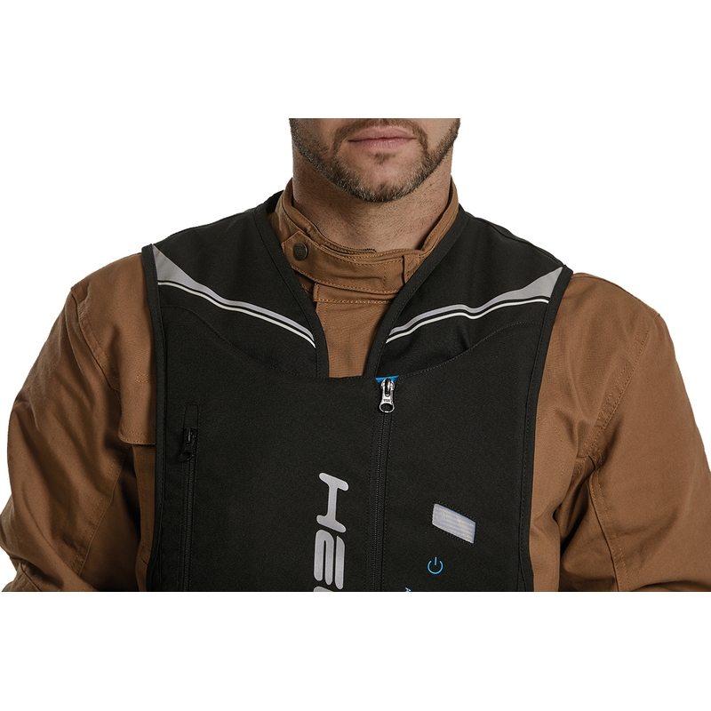 Helite Double Turtle Hivis turvapadjaga vest roheline-kollane