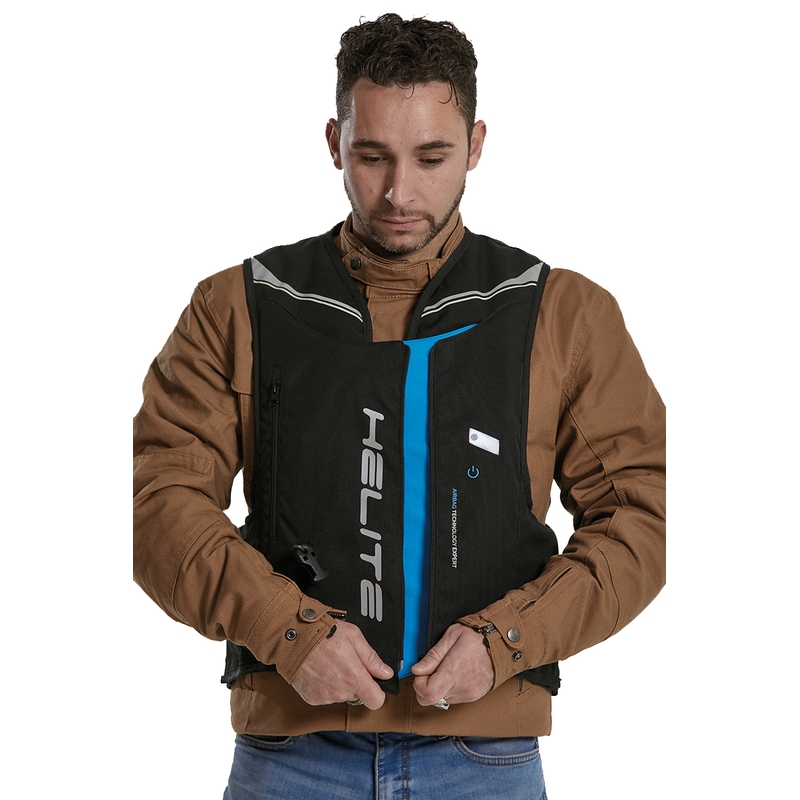 Helite Double Turtle Hivis turvapadjaga vest roheline-kollane