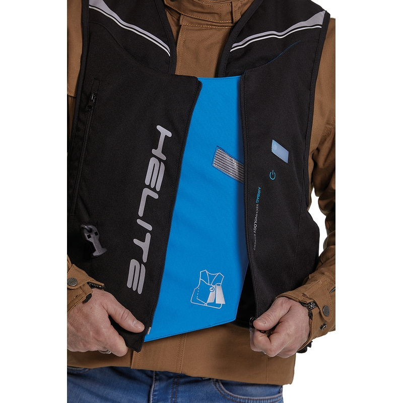 Helite Double Turtle Hivis turvapadjaga vest roheline-kollane