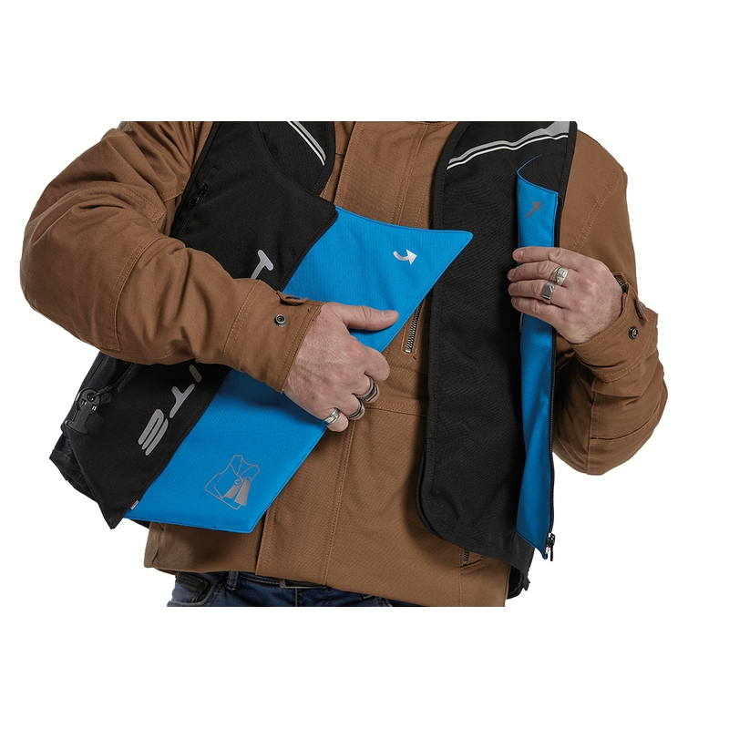 Helite Double Turtle Hivis turvapadjaga vest roheline-kollane