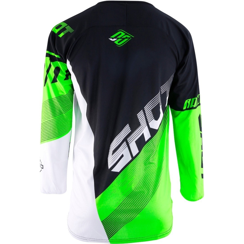 Motokrosový dres Shot DEVO Ultimate černo-fluo zelený