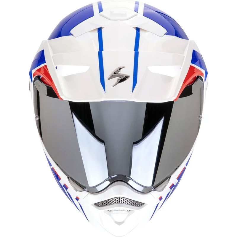 Scorpion ADX-2 LEWIS valge-sinine-punane mootorratta kiiver Scorpion ADX-2 LEWIS.