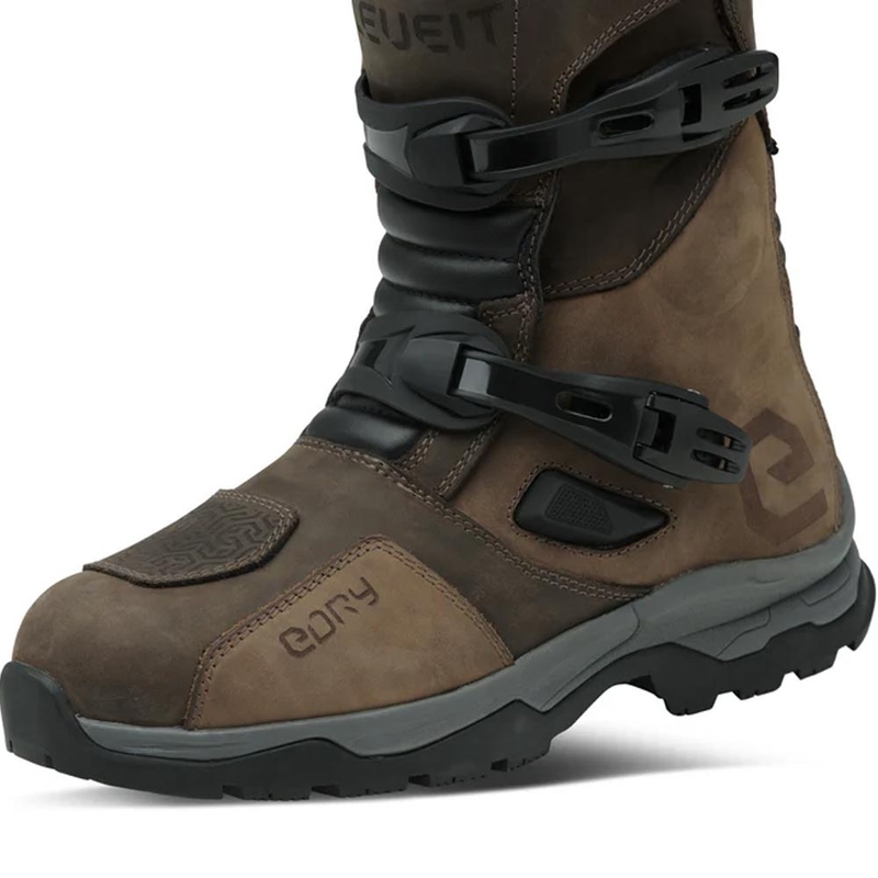 Eleveit X Land ADV Low E-Dry mootorrattasaapad pruunid