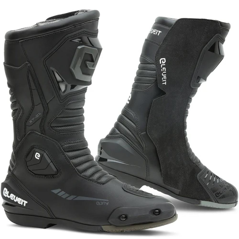 Eleveit ST-01 E-Dry mootorrattasaapad mustad