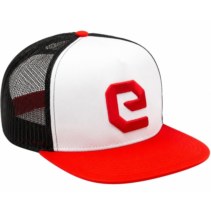 Eleveit nokamütsi logo valge-punane