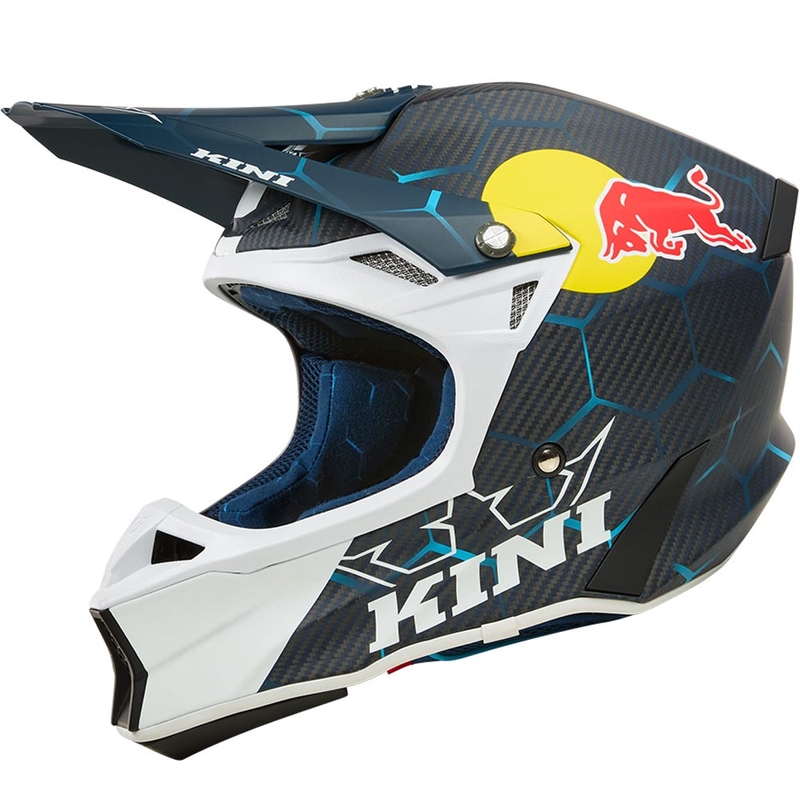 Motokrossi kiiver KINI Red Bull MXC2 2.0 sini-valge