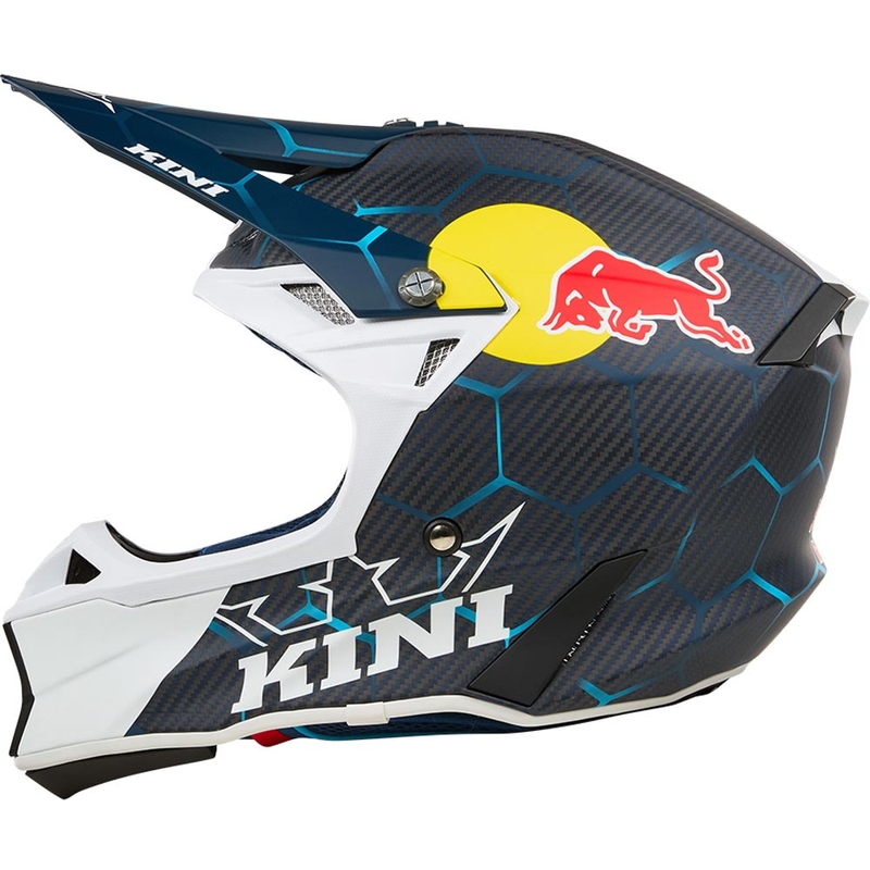 Motokrossi kiiver KINI Red Bull MXC2 2.0 sini-valge