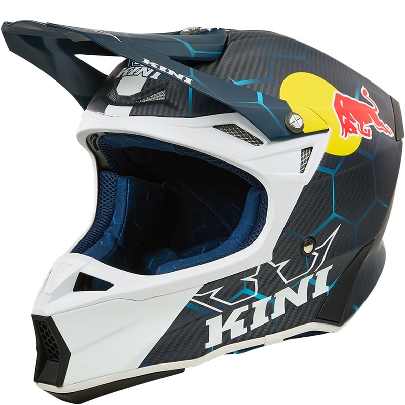 Motokrossi kiiver KINI Red Bull MXC2 2.0 sini-valge