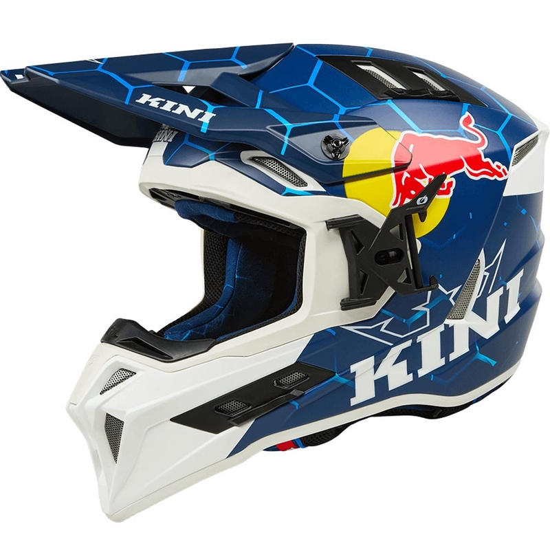 Motokrossi kiiver KINI Red Bull EXC sini-valge