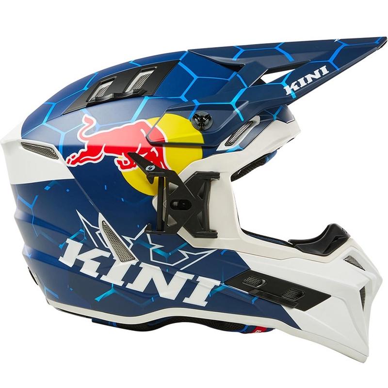 Motokrossi kiiver KINI Red Bull EXC sini-valge