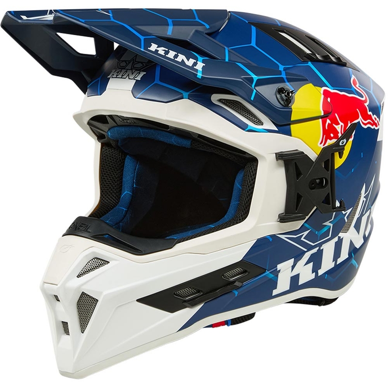 Motokrossi kiiver KINI Red Bull EXC sini-valge