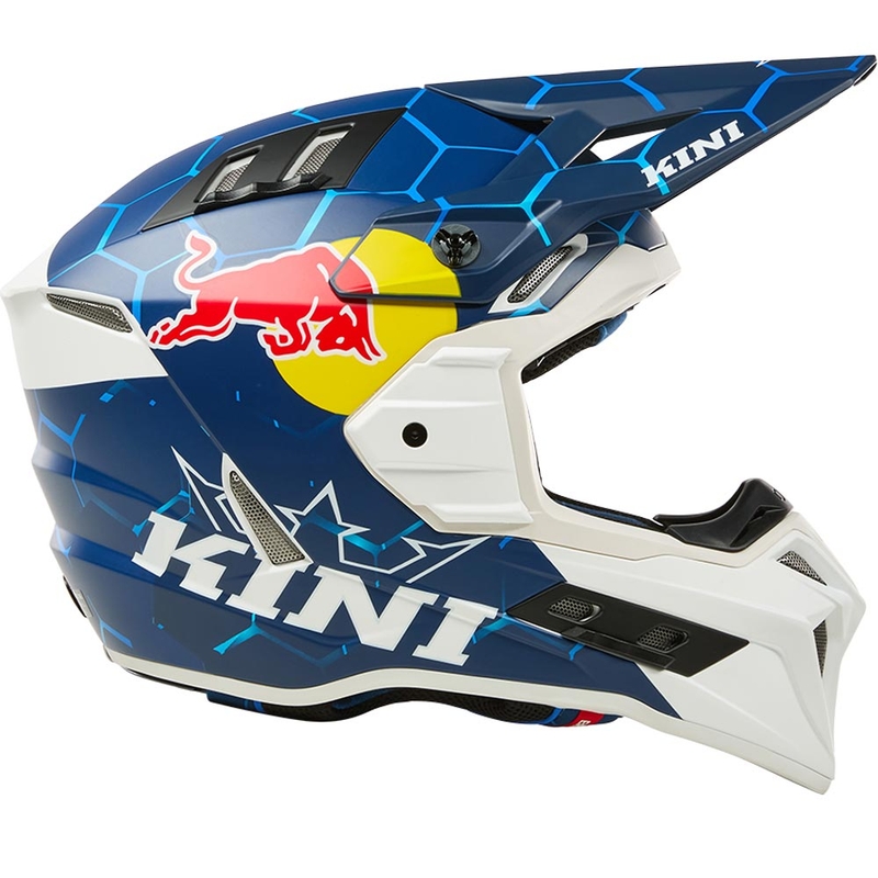 Motokrossi kiiver KINI Red Bull EXC sini-valge