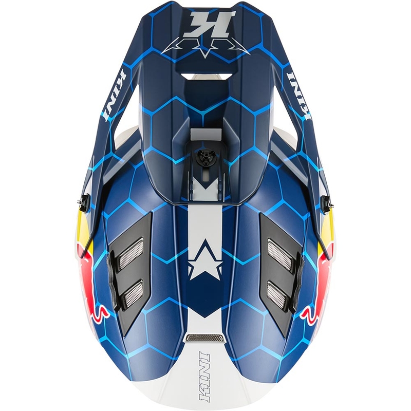 Motokrossi kiiver KINI Red Bull EXC sini-valge