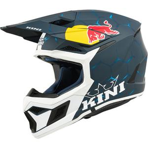 Motokrossi kiiver KINI Red Bull MX3 1.0 sini-valge