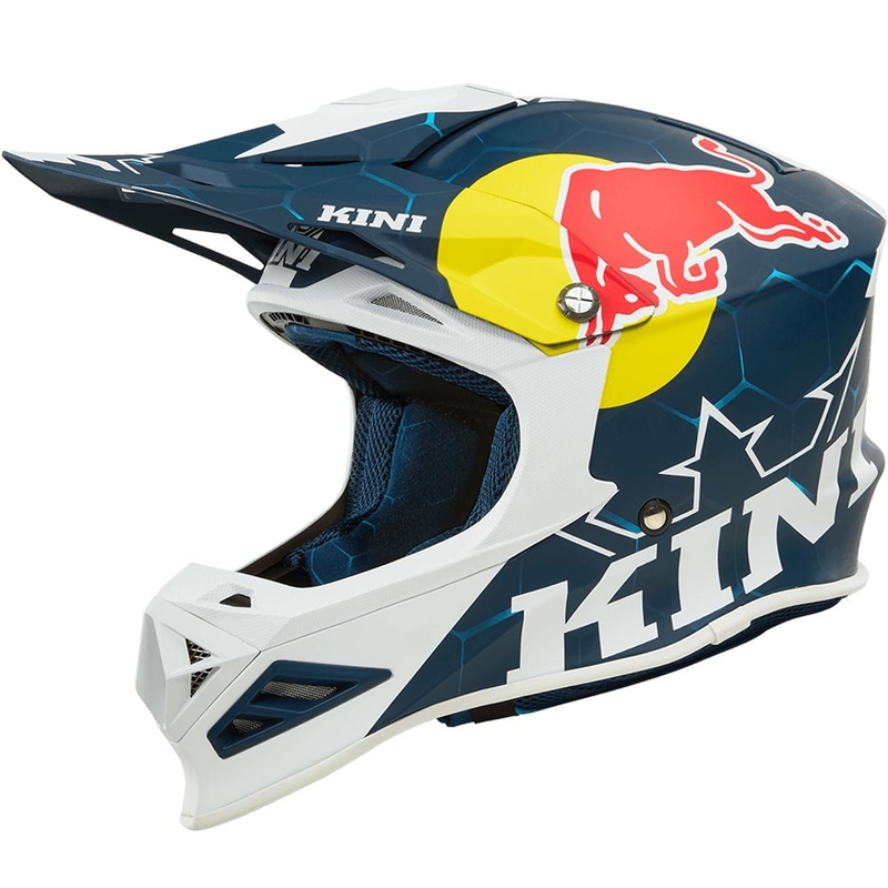 Motokrossi kiiver KINI Red Bull MXC1 1.0 sini-valge