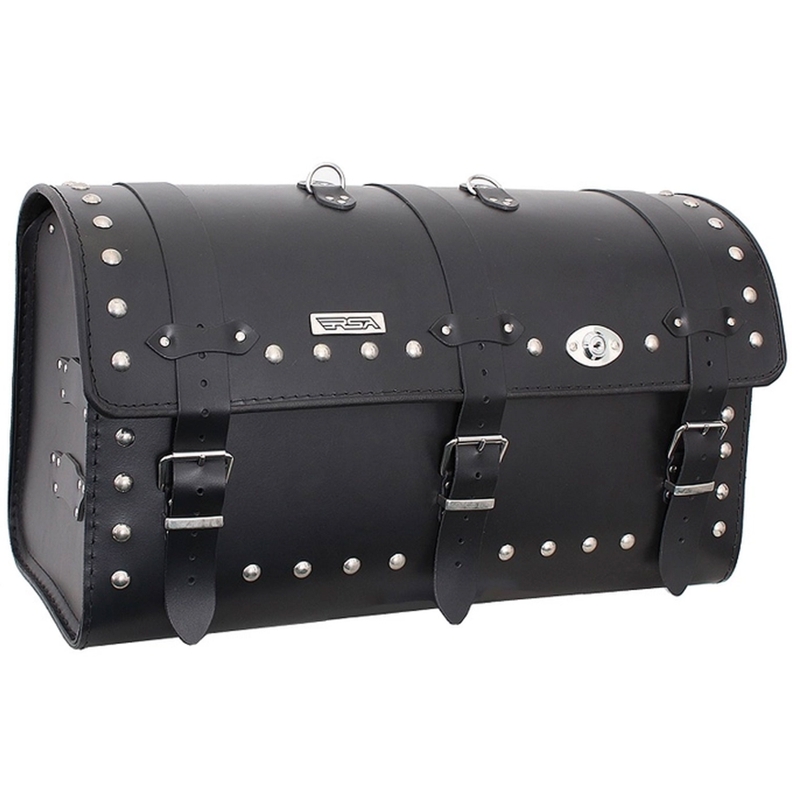 Chopper RSA-18B nahast mootorratta kohver koos lukuga