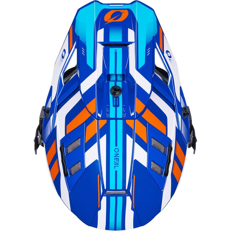 Motokrossi kiiver O´Neal EX-SRS Dust sinine-oranž