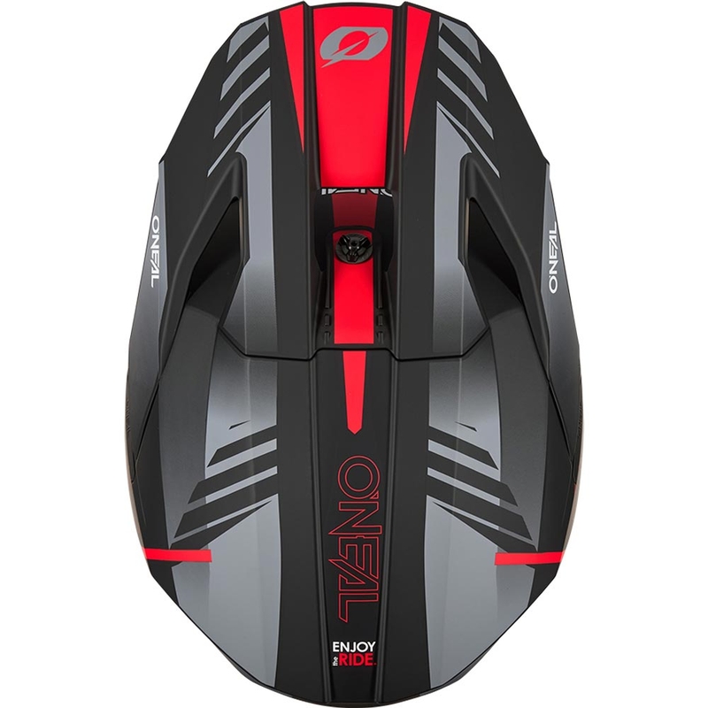 Motokrossi kiiver O'Neal 3SRS Haze matt must-hall-punane