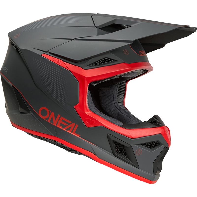 Motokrossi kiiver O´Neal 3SRS E-stroke matt hall-punane