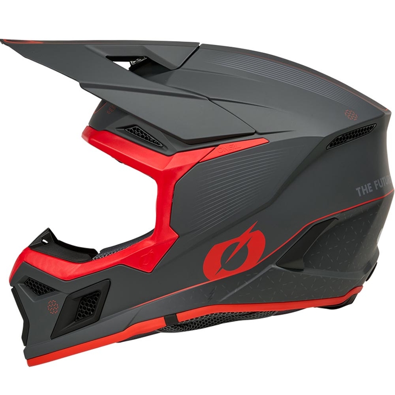 Motokrossi kiiver O´Neal 3SRS E-stroke matt hall-punane