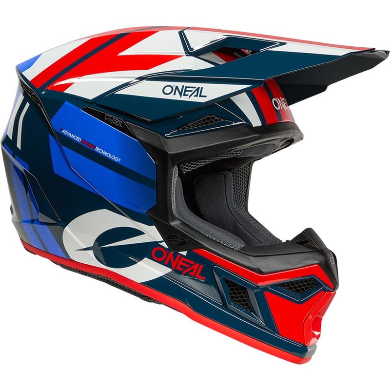 Motokrossi kiiver O´Neal 3SRS Ride sinine-valge-punane