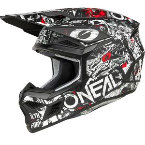 Motokrossi kiiver O´Neal 3SRS Attack matt must-valge