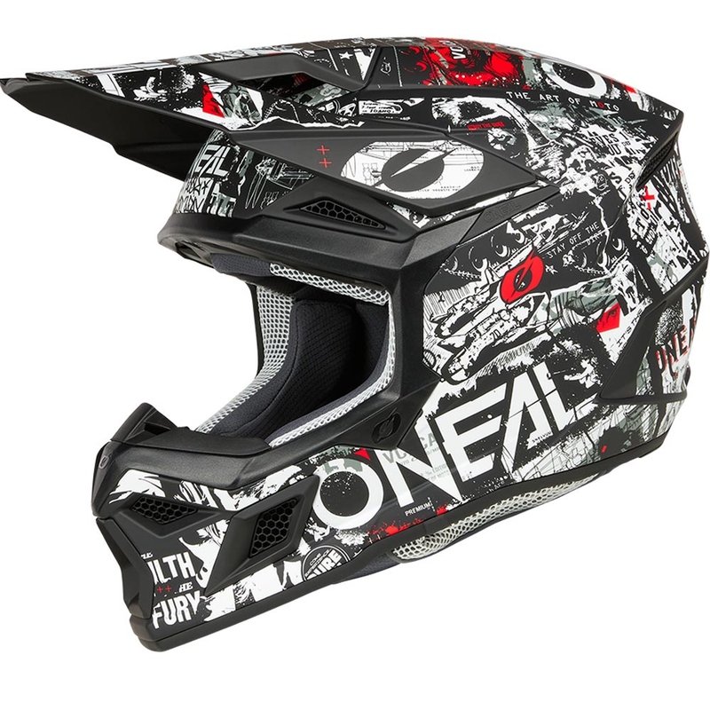Motokrossi kiiver O´Neal 3SRS Attack matt must-valge