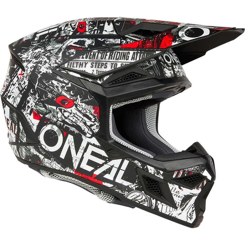 Motokrossi kiiver O´Neal 3SRS Attack matt must-valge