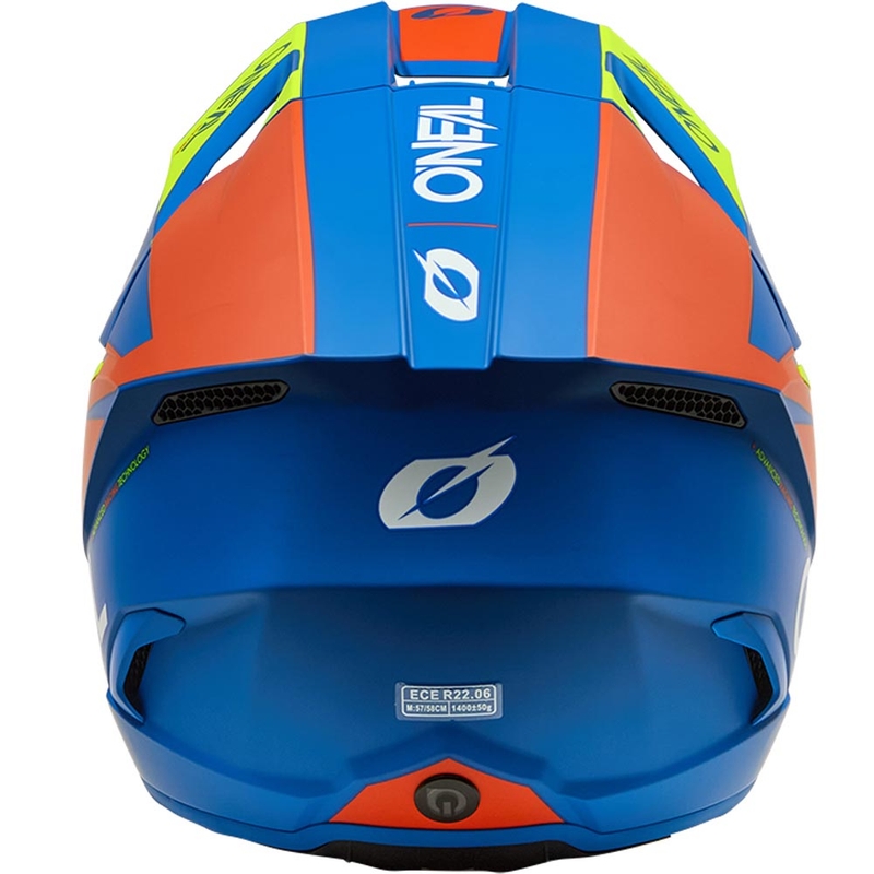 Motokrossi kiiver O´Neal 3SRS Solid matt sinine-fluorestseeriv kollane
