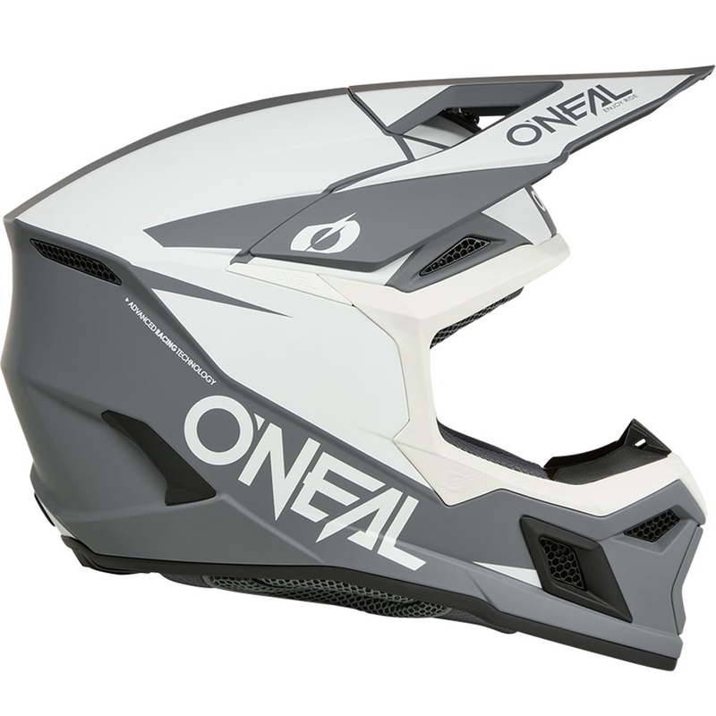 Motokrossi kiiver O´Neal 3SRS Solid matt valge-hall