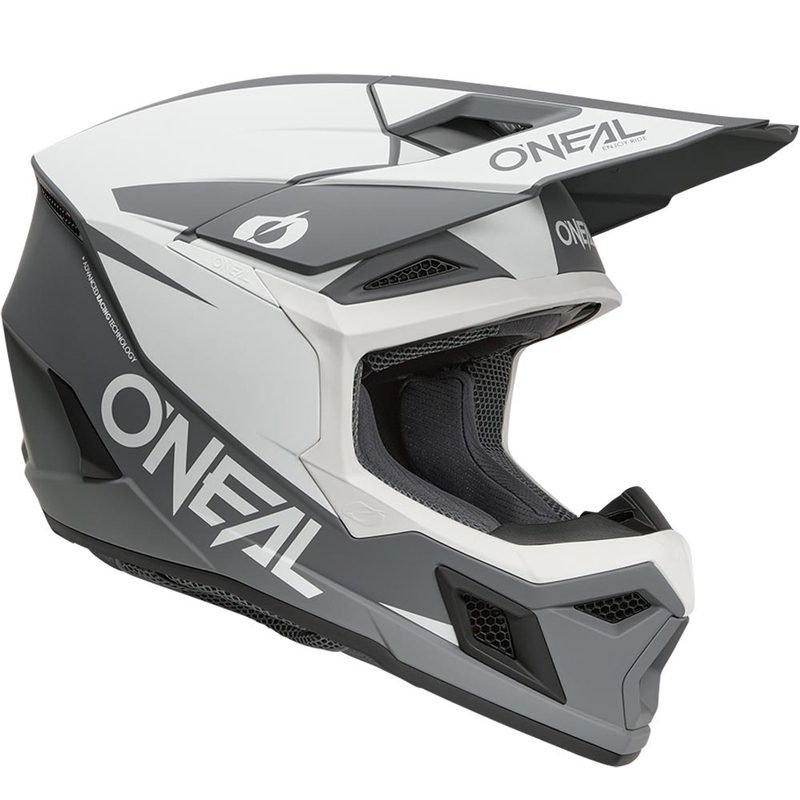 Motokrossi kiiver O´Neal 3SRS Solid matt valge-hall