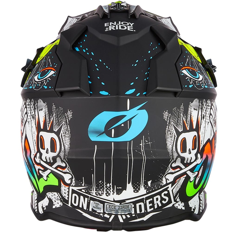 Motokrossi kiiver O´Neal 2SRS Rancid matt must-valge