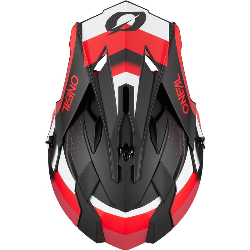 Motokrossi kiiver O´Neal 2SRS Spyde matt must-punane-valge
