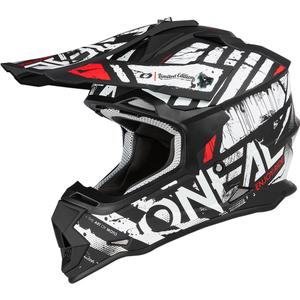 O´Neal 2SRS Glitch motokrossikiiver must-valge