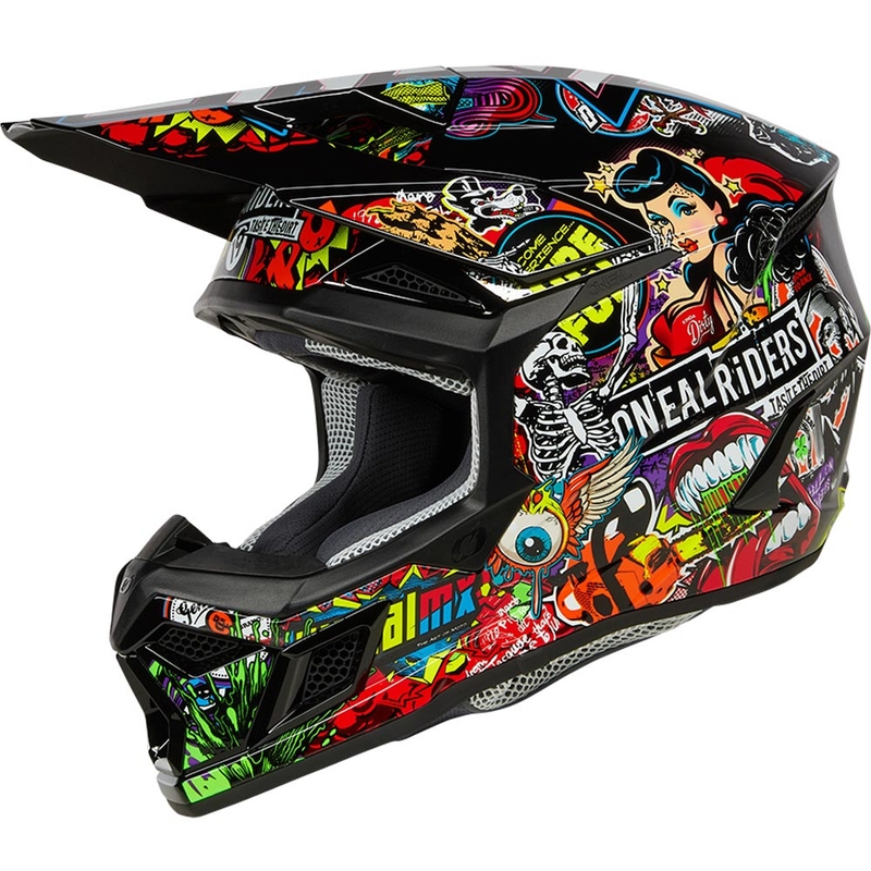Laste motokrossikiiver O'Neal 3SRS Crank matt mitmevärviline