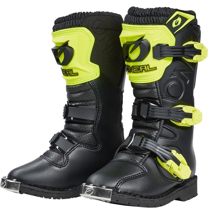 O'Neal Rider PRO laste krossisaapad must-kollane