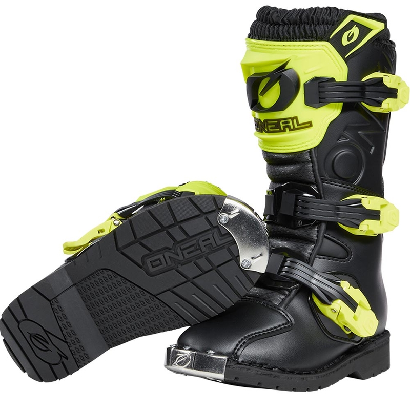 O'Neal Rider PRO laste krossisaapad must-kollane