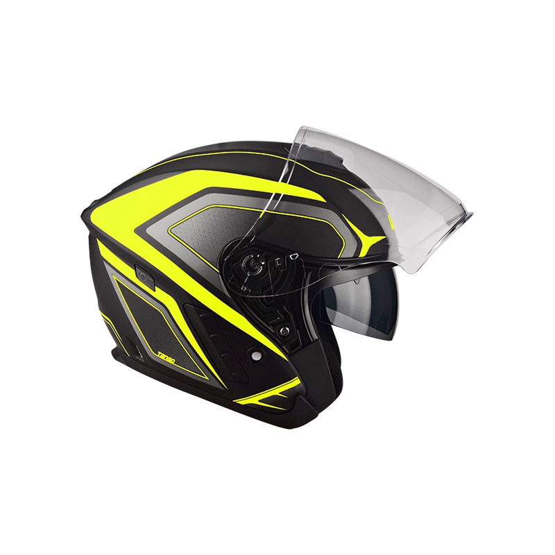 Otevřená přilba na motorku Lazer Tango Hexa černo-fluo žlutá výprodej